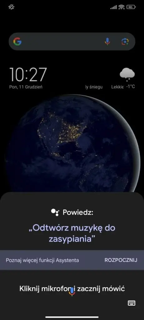 Uruchamianie asystenta google na Androidzie